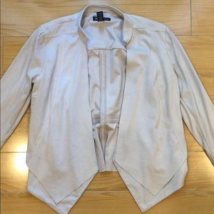 INC suede Chinese collar blazer